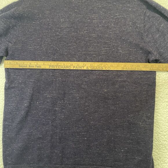 John Varvatos USA Luxe V-Neck Purple Wool Linen Sweater Mens Size XXL Leather - Picture 8 of 9